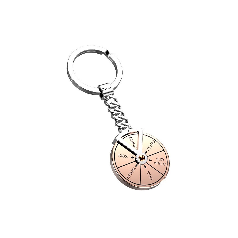 Zancan Portachiavi Zancan in acciaio rosa con roulette