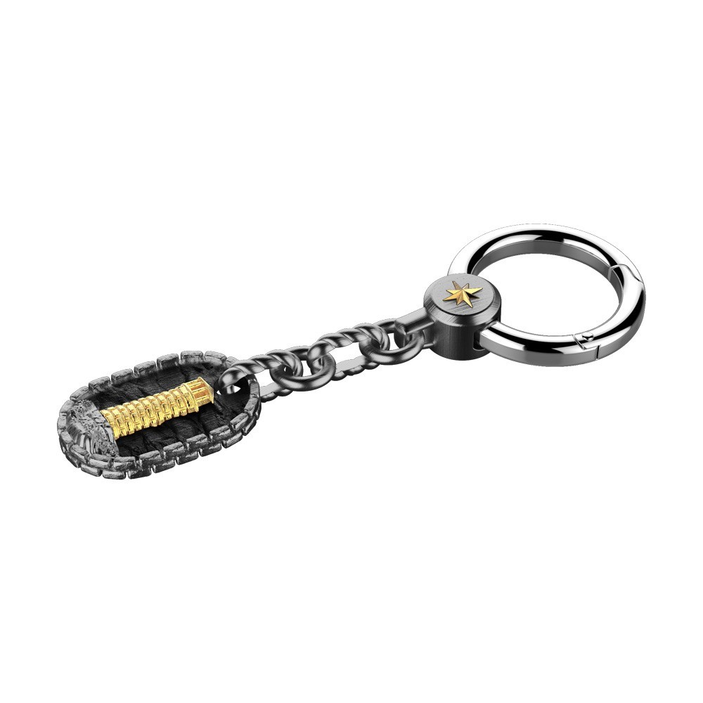 Zancan Portachiavi in argento con faro