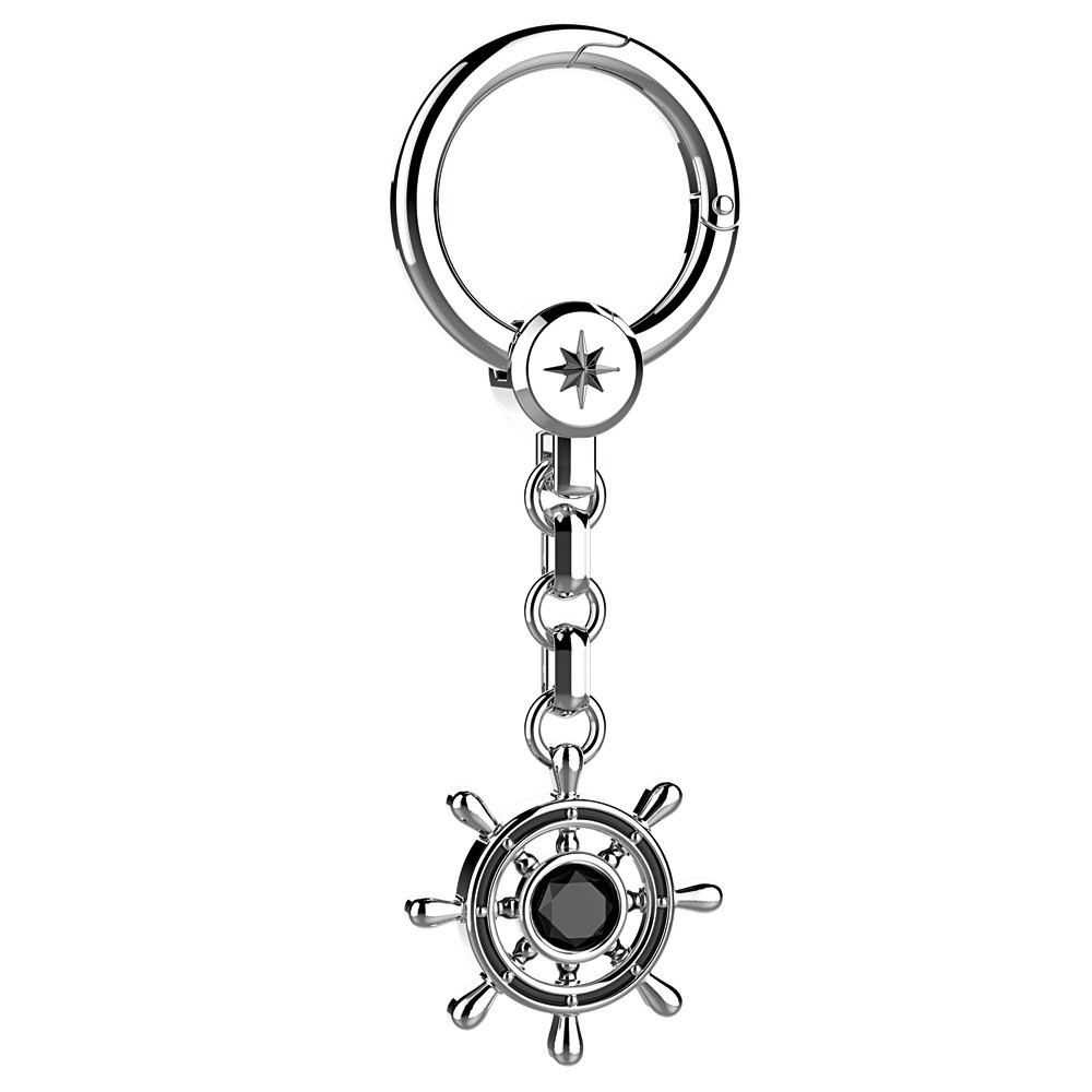 Zancan Portachiavi in argento con timone