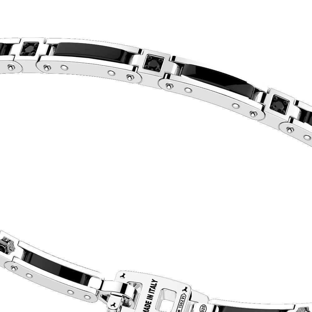 Zancan Bracciale Zancan in argento e ceramica con pietre Pezzi Unici