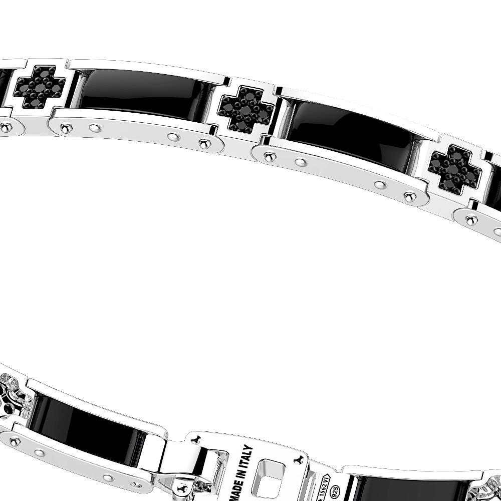 Zancan Bracciale Zancan in argento e ceramica con pietre Negozi Online