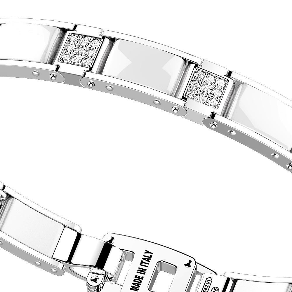 Zancan Bracciale Zancan in argento e ceramica con pietre Fino Al -60%