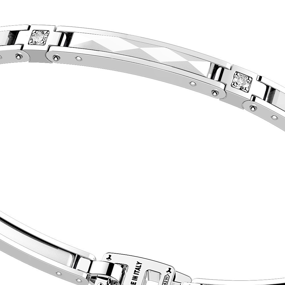 Zancan Bracciale Zancan in argento e ceramica con pietre Prezzo Ridotto