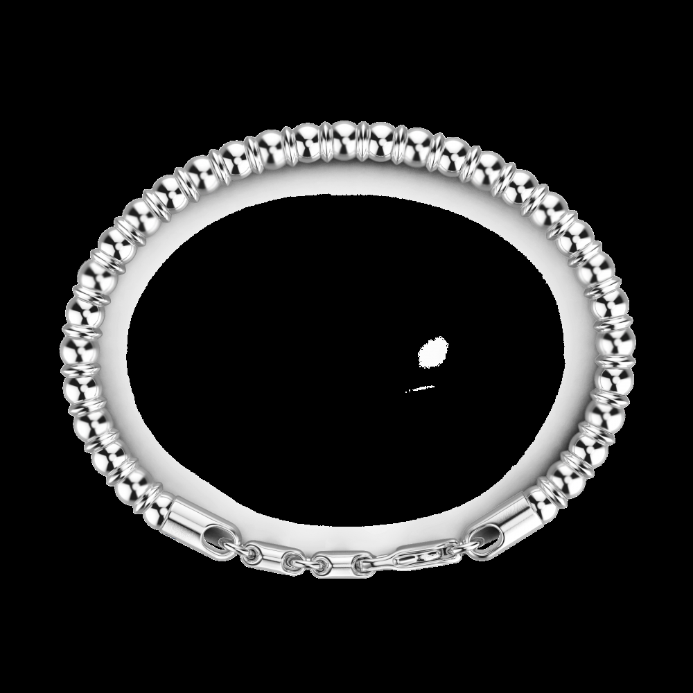 Zancan Bracciale Zancan morbido in argento a sfere Vendita Economica