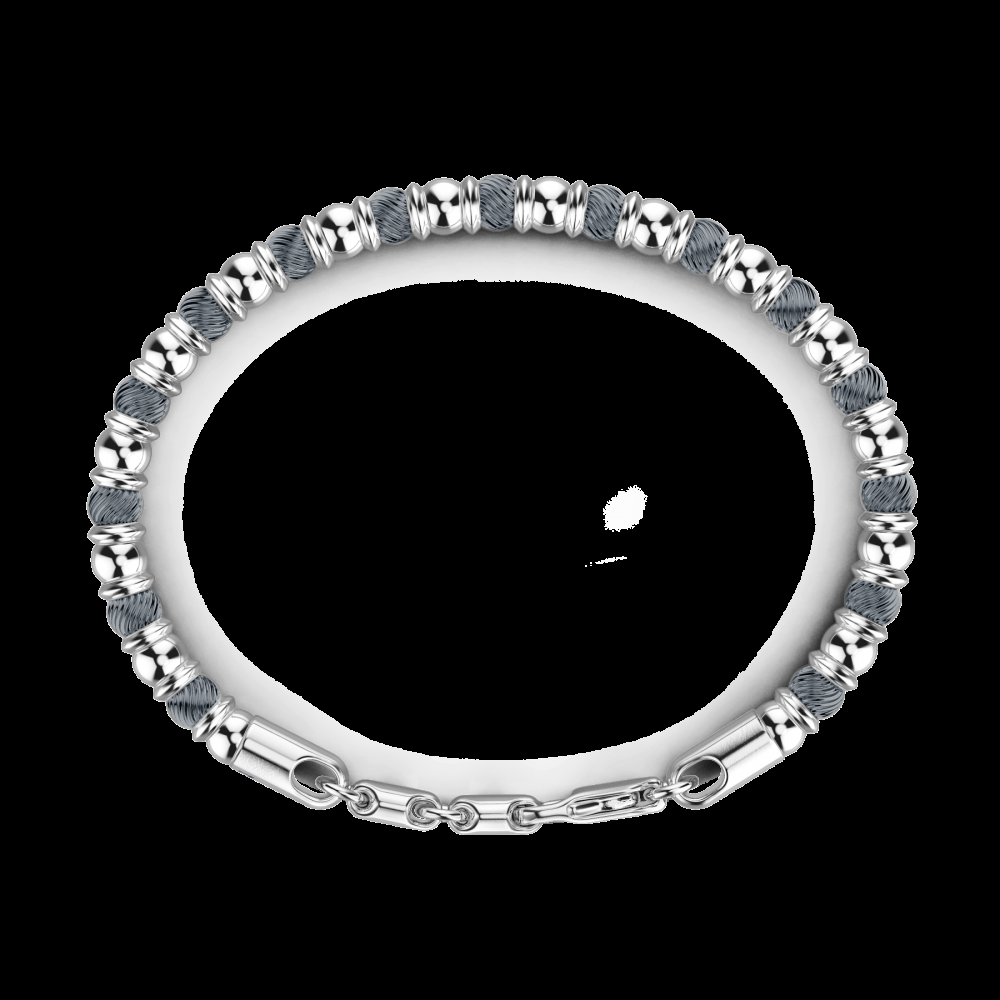 Zancan Bracciale Zancan morbido in argento a sfere Saldi Di Fabbrica