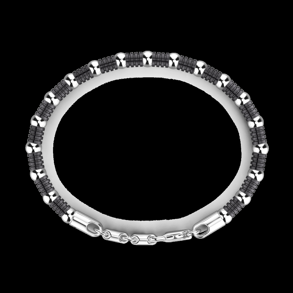 Zancan Bracciale Zancan morbido in argento a sfere ed elementi tubolari I Più Venduti