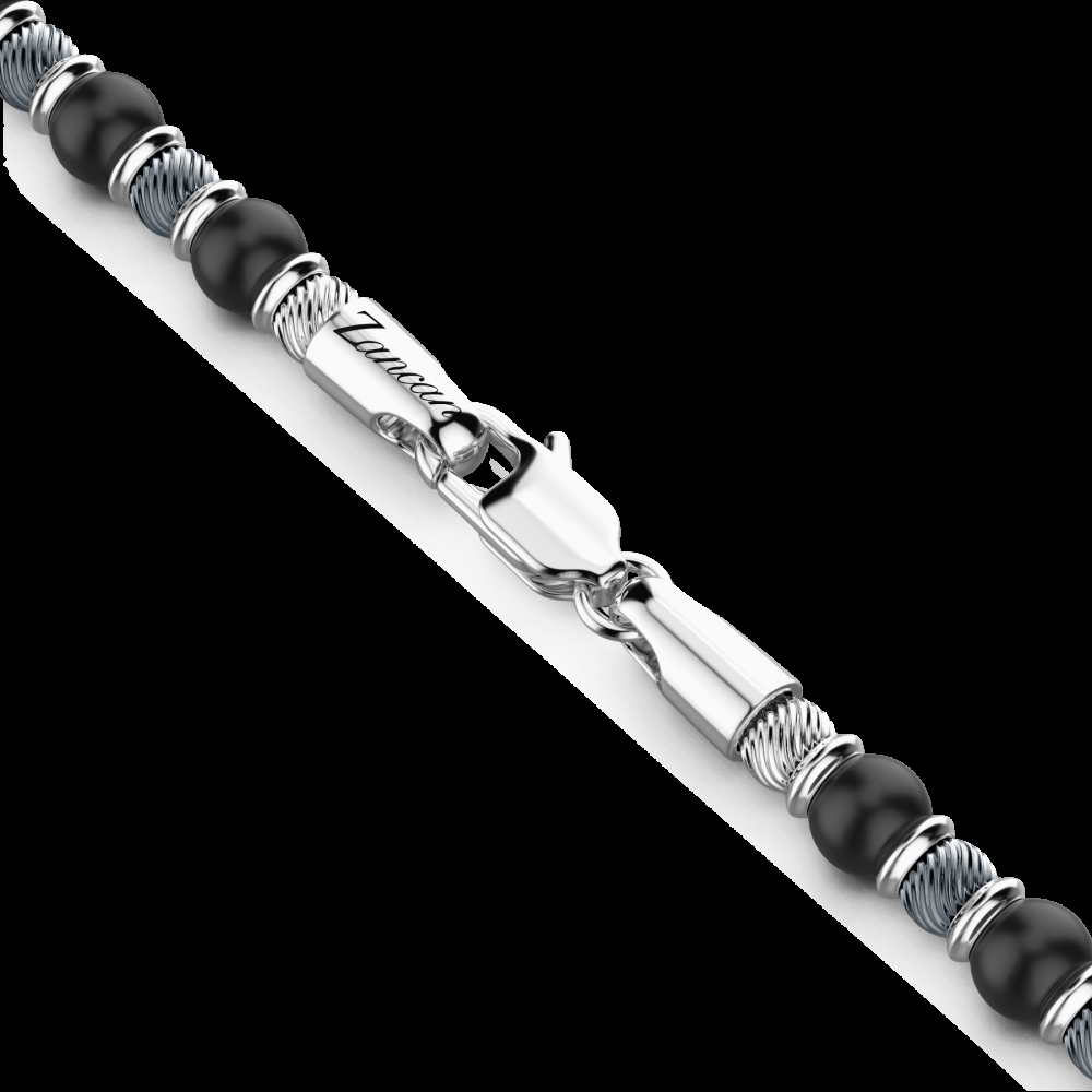 Zancan Collana Zancan morbida con sfere in argento e in pietra onice Moda