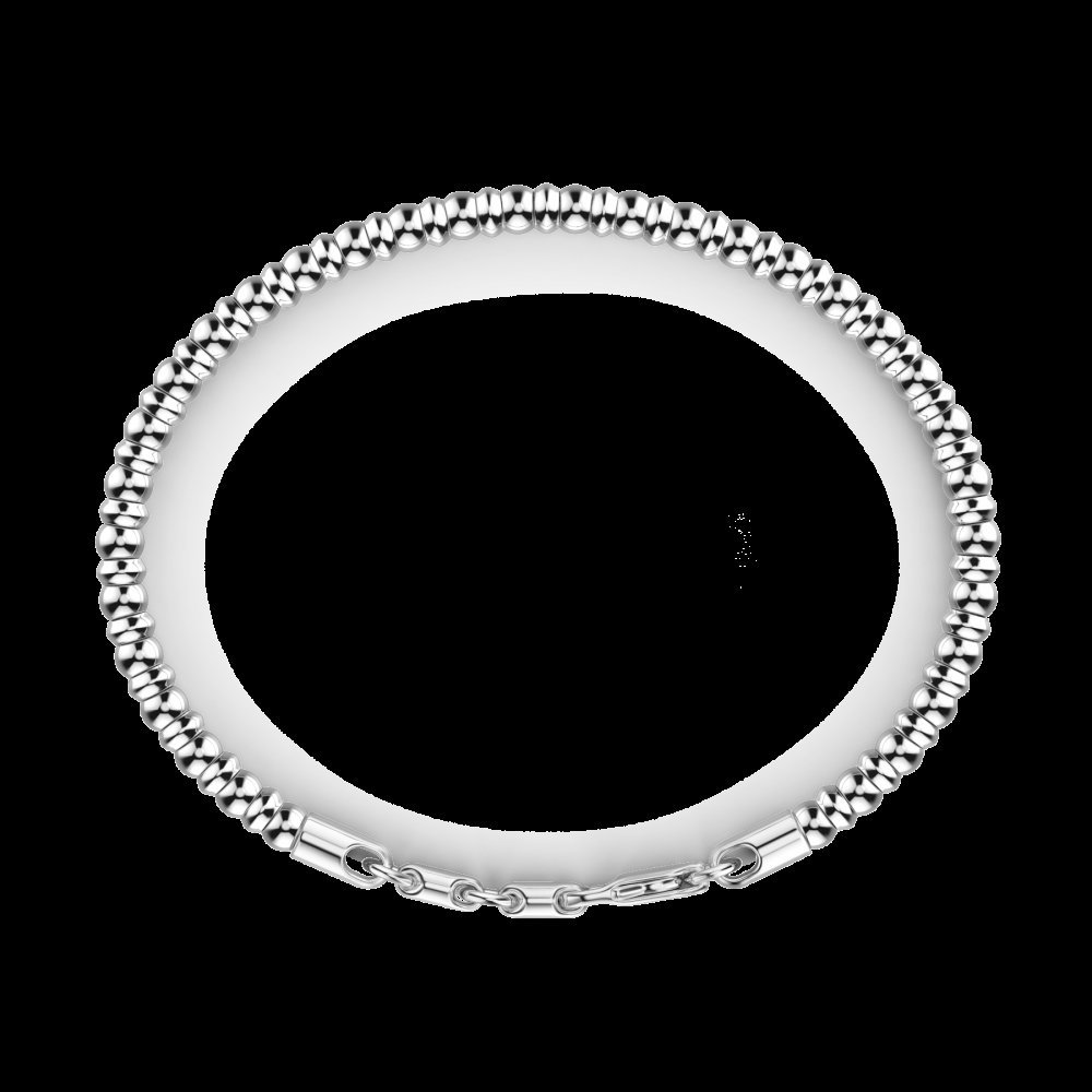 Zancan Bracciale Zancan morbido in argento a sfere Ritorno libero
