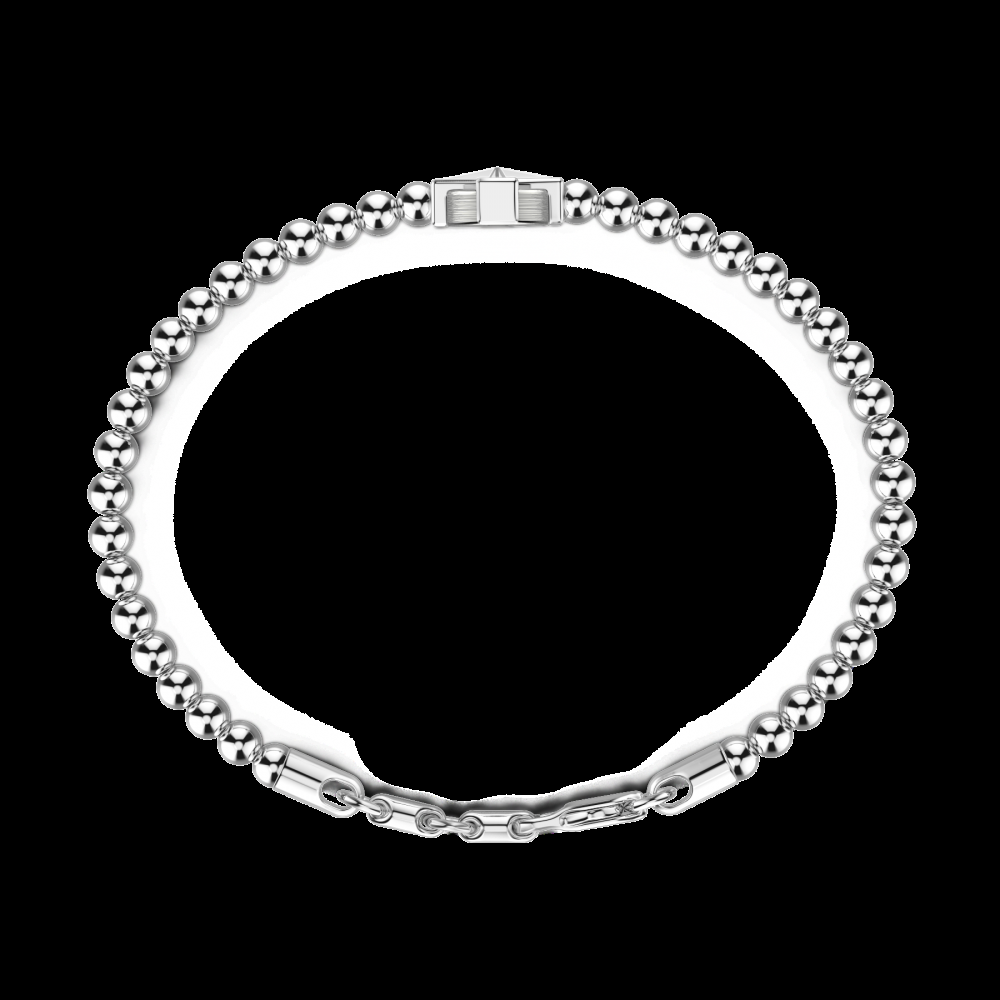 Zancan Bracciale Zancan morbido con sfere in argento e croce greca Qualità Garantita