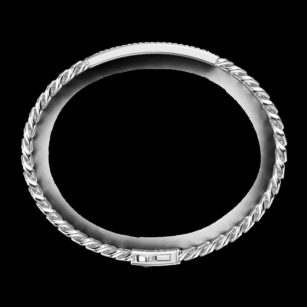 Zancan Bracciale grumetta Zancan in argento con pietre nere Affare Del Giorno