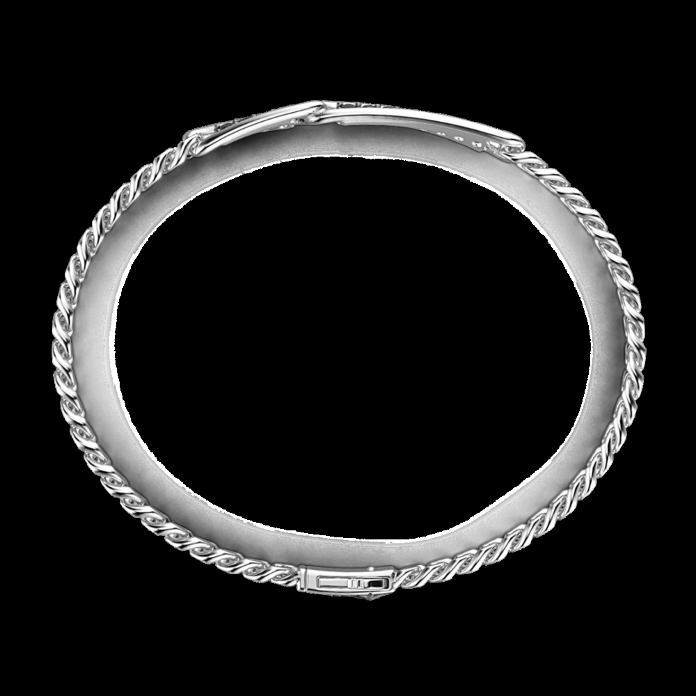 Zancan Bracciale grumetta Zancan in argento con pietre nere Vendita Economica