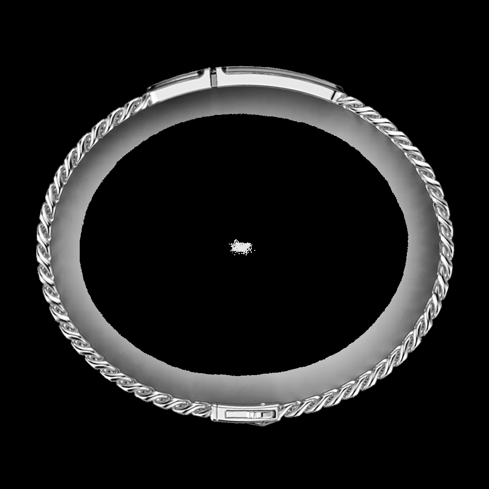 Zancan Bracciale grumetta Zancan in argento con targa e pietra nera I Più Venduti