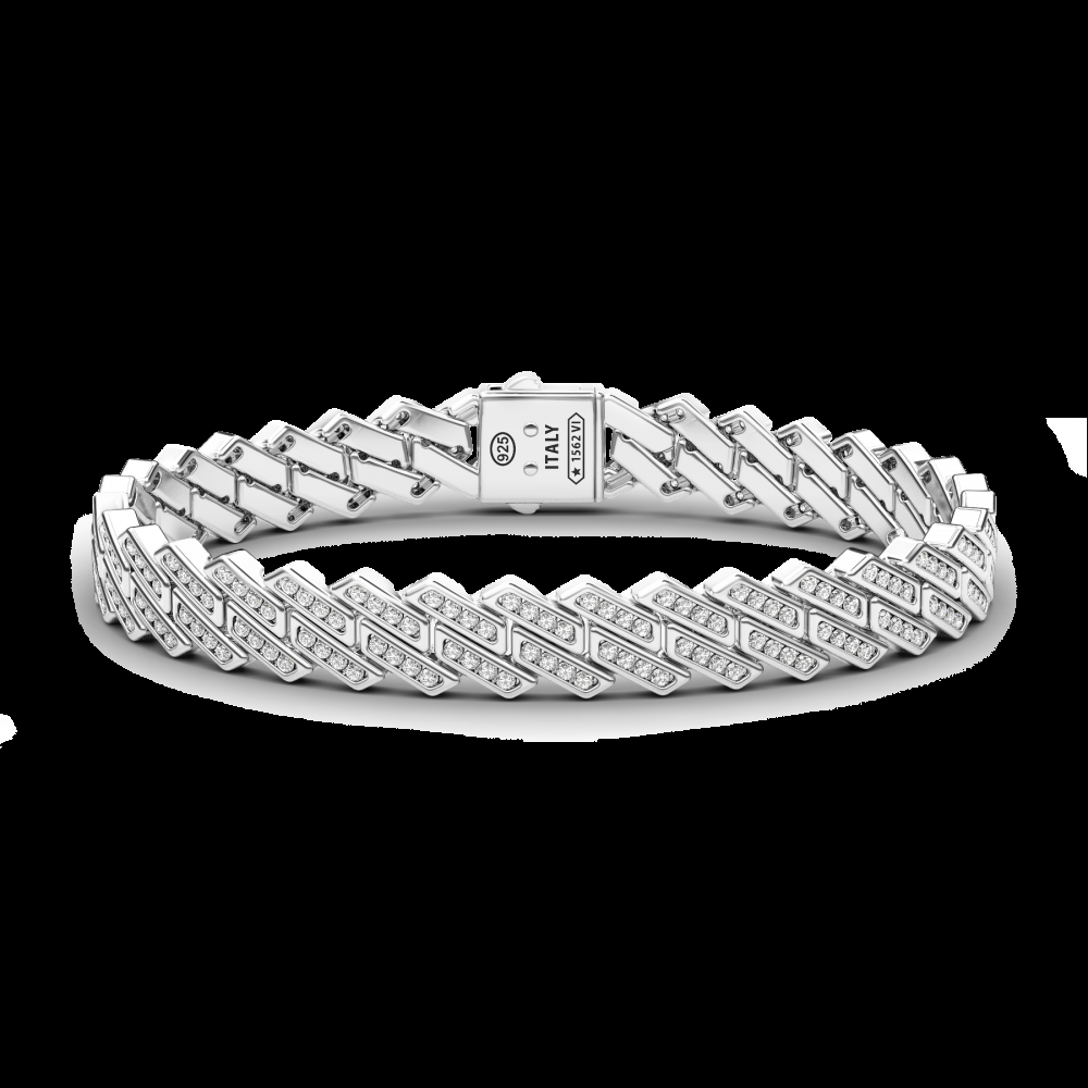 Zancan Bracciale solo maglia Zancan in argento con pietre