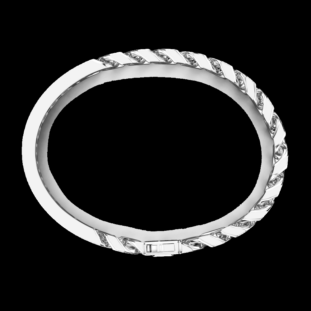 Zancan Bracciale Zancan a schiava rigida e grumette morbida in argento con pietre Acquista Ora