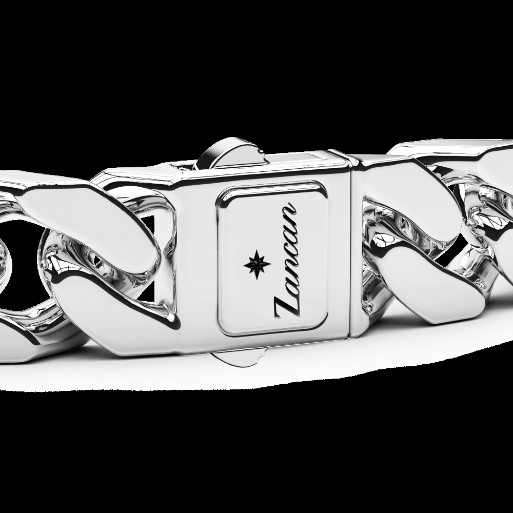 Zancan Bracciale Zancan a schiava rigida e grumette morbida in argento con pietre Acquista Ora
