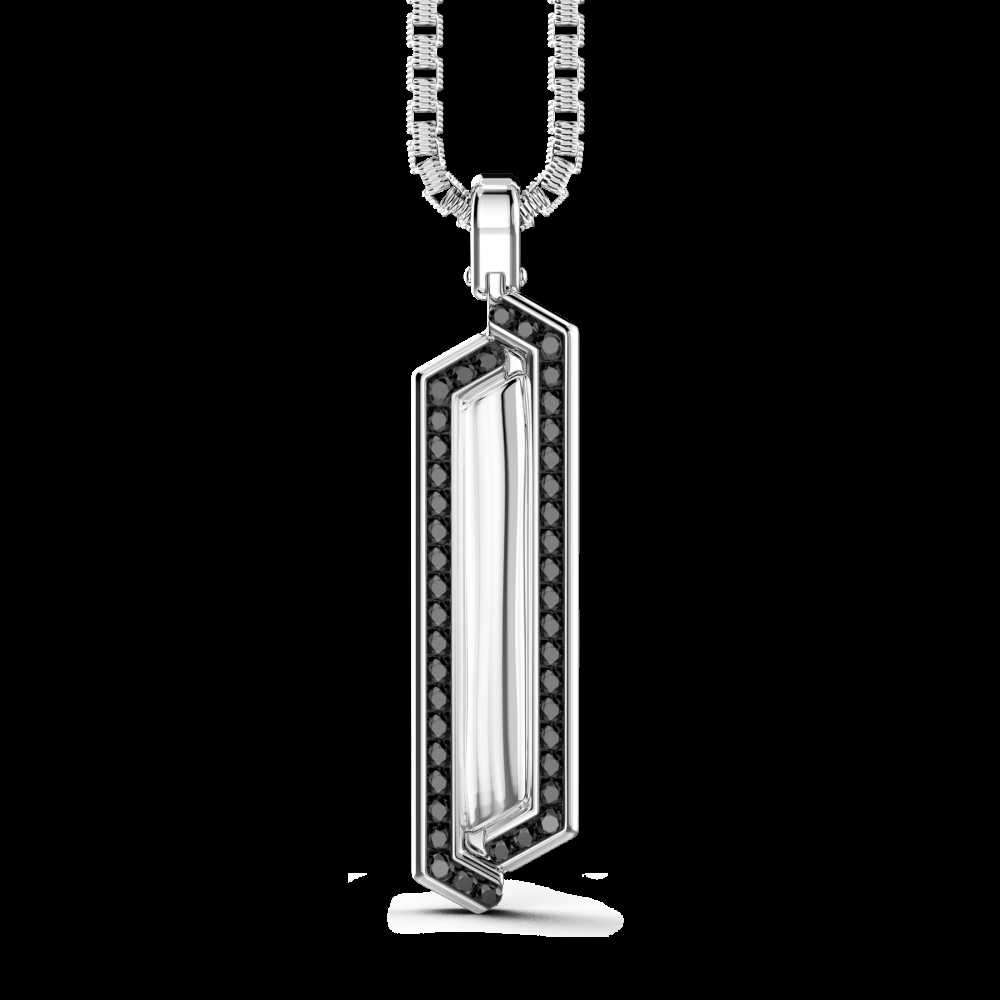 Zancan Collana Zancan in argento con pendente a targa e pietre