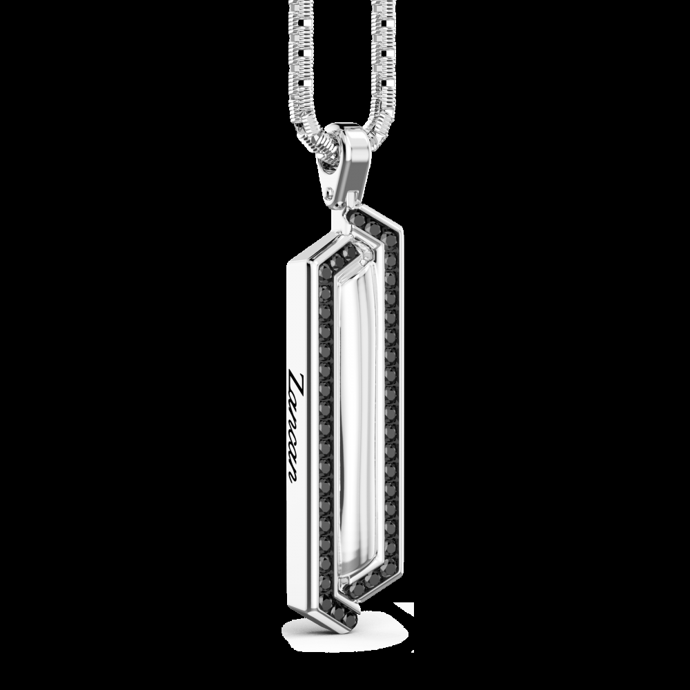 Zancan Collana Zancan in argento con pendente a targa e pietre Shopping Online