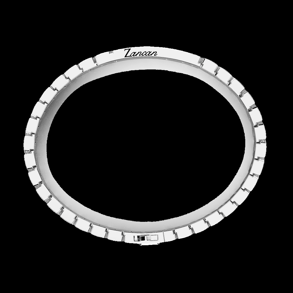 Zancan Bracciale Zancan in argento con pietre e targa centrale Novità