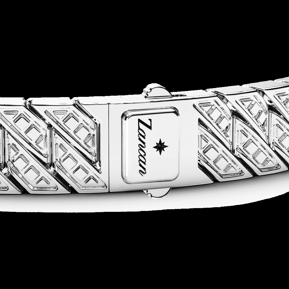 Zancan Bracciale Zancan in argento con pietre e targa centrale Novità