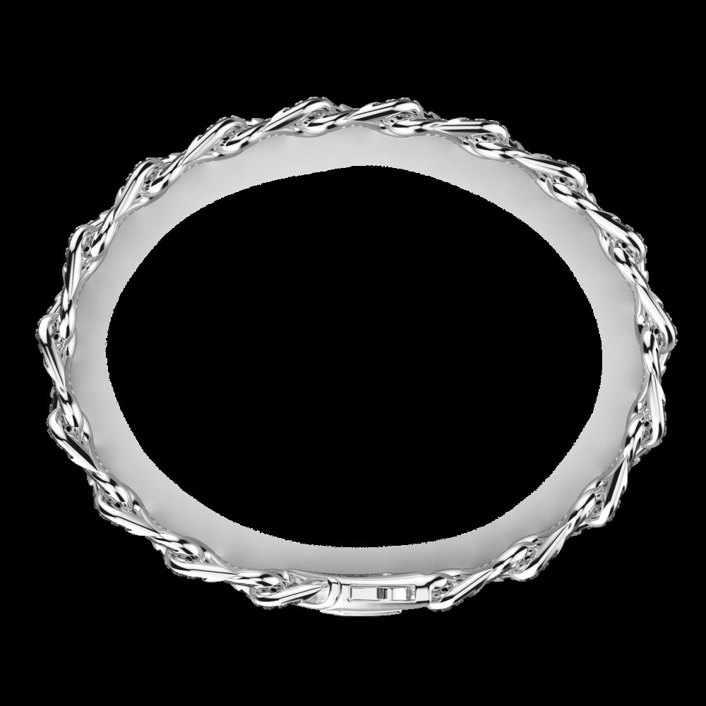 Zancan Bracciale solo maglia Zancan in argento con pietre nere Online