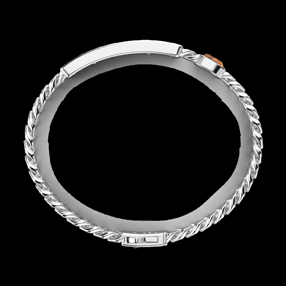 Zancan Bracciale a grumetta Zancan con targa e pietra occhio di tigre Offerte