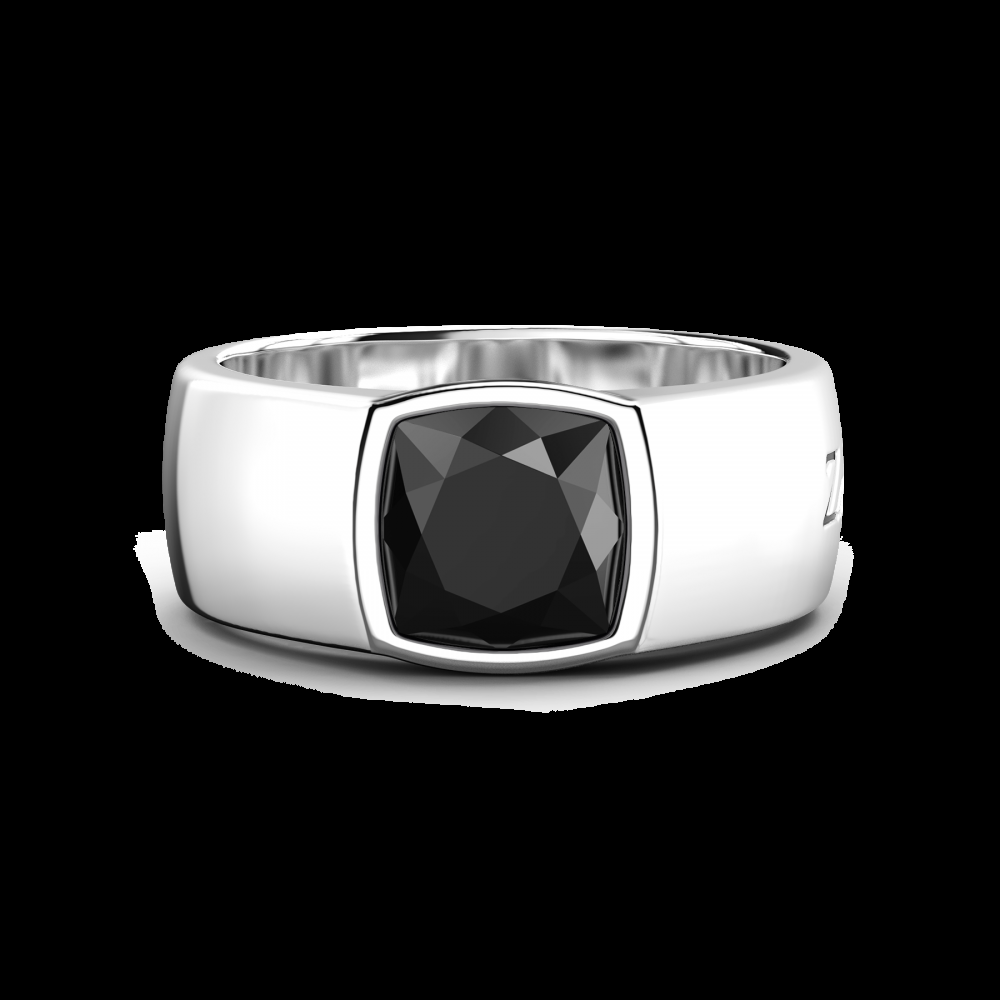 Zancan Anello in argento con pietra onice
