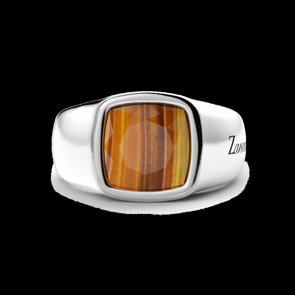 Zancan Anello in argento con occhio di tigre