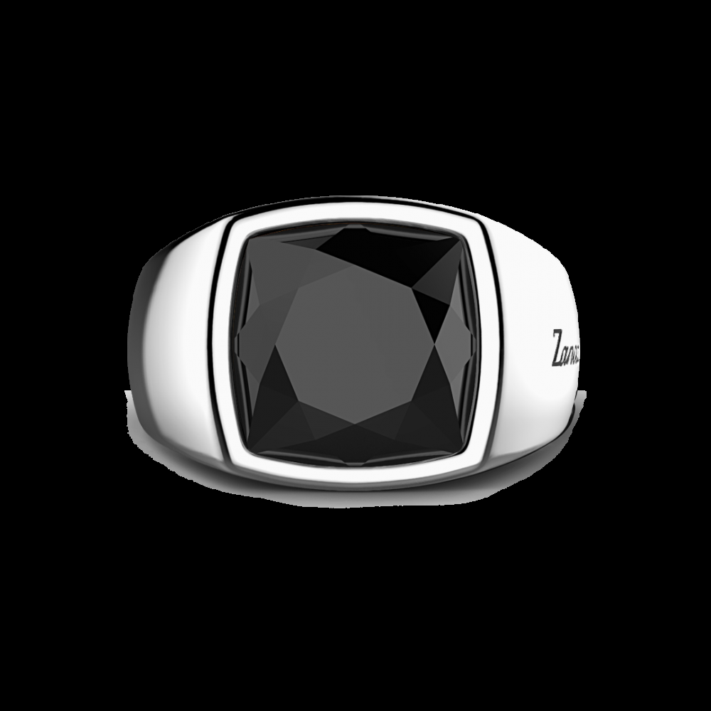 Zancan Anello in argento con grande onice naturale