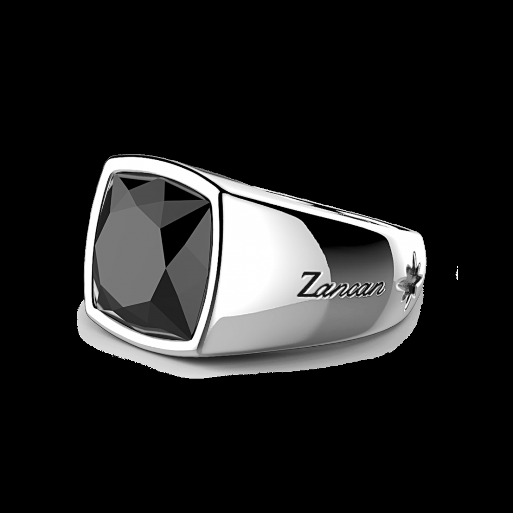 Zancan Anello in argento con grande onice naturale Nuovo