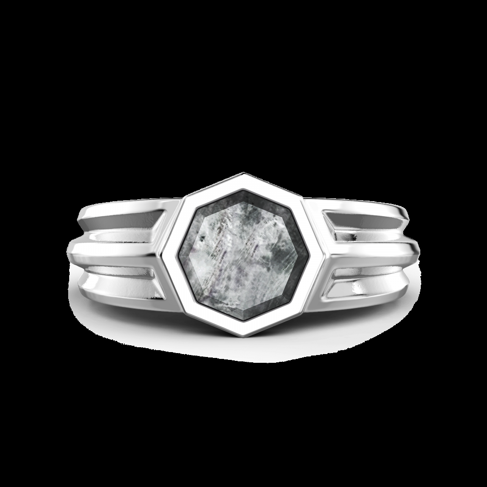 Zancan Anello chevalier Zancan in argento con madreperla