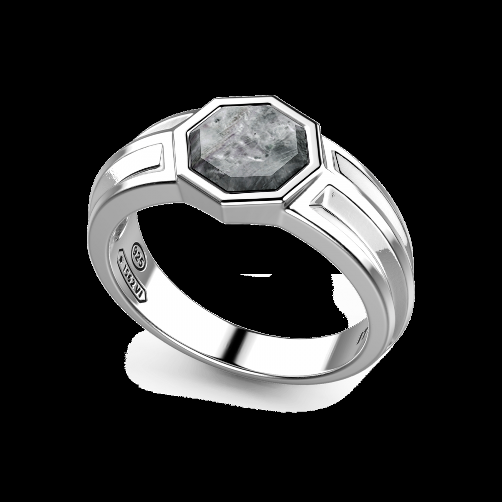 Zancan Anello chevalier Zancan in argento con madreperla Qualità