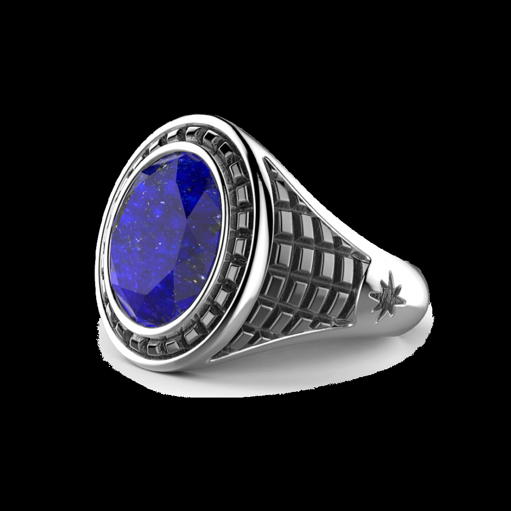 Zancan Anello Zancan in argento con pietra blu Spedizione Gratuita