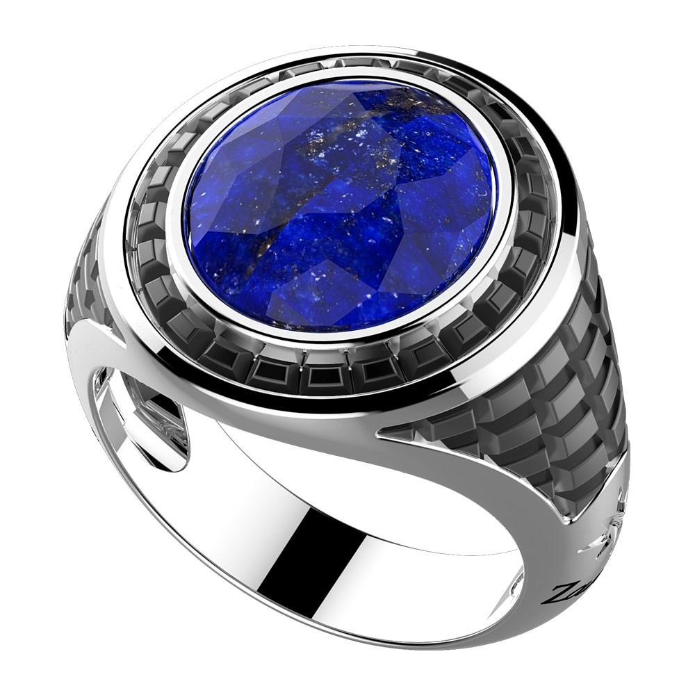 Zancan Anello Zancan in argento con pietra blu Spedizione Gratuita