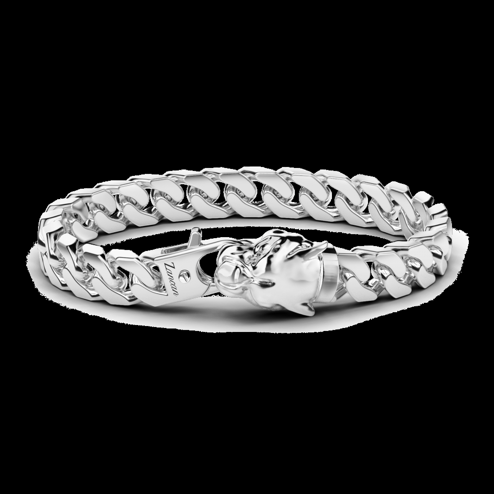 Zancan Bracciale a grumetta Zancan in argento con chiusura a testa di pantera