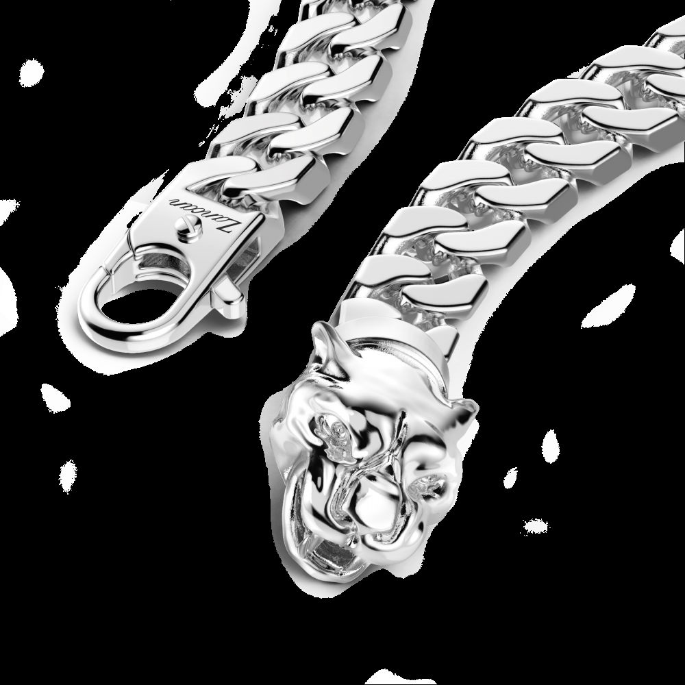 Zancan Bracciale a grumetta Zancan in argento con chiusura a testa di pantera Consegna Veloce