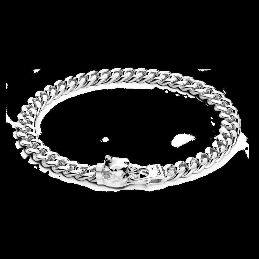 Zancan Bracciale a grumetta Zancan in argento con chiusura a testa di pitbull