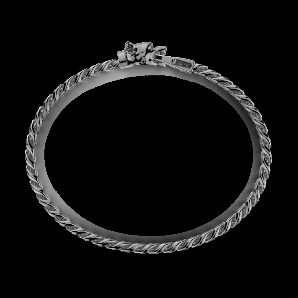 Zancan Bracciale a grumetta Zancan in argento con chiusura a testa di pitbull Offerte stagionali