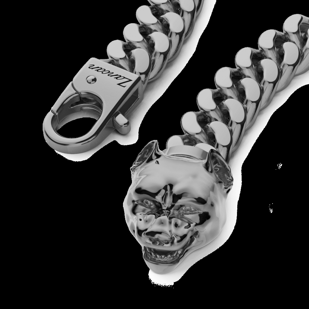 Zancan Bracciale a grumetta Zancan in argento con chiusura a testa di pitbull Offerte stagionali