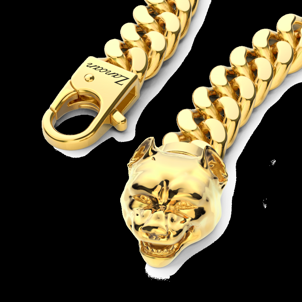 Zancan Bracciale a grumetta Zancan in argento con chiusura a testa di pitbull Liquidazione