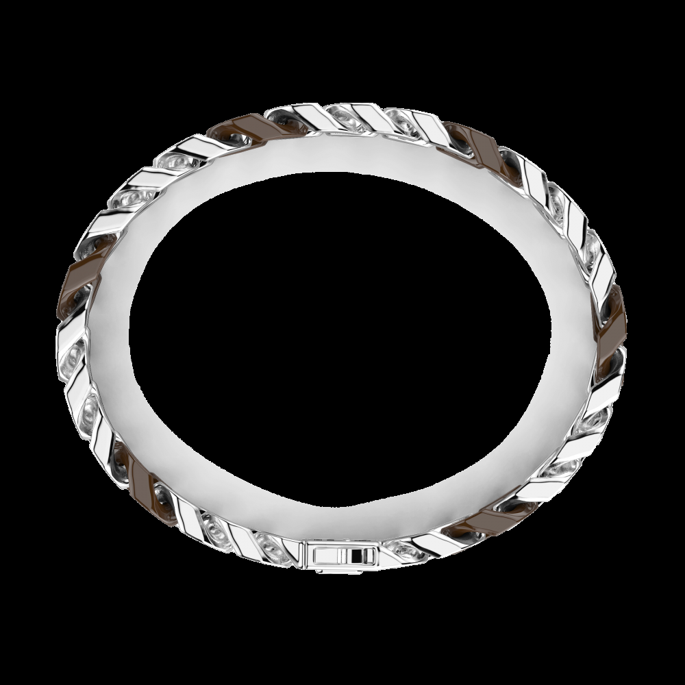 Zancan Bracciale a grumette Zanca in argento e ceramica con maglie smaltate Sottocosto