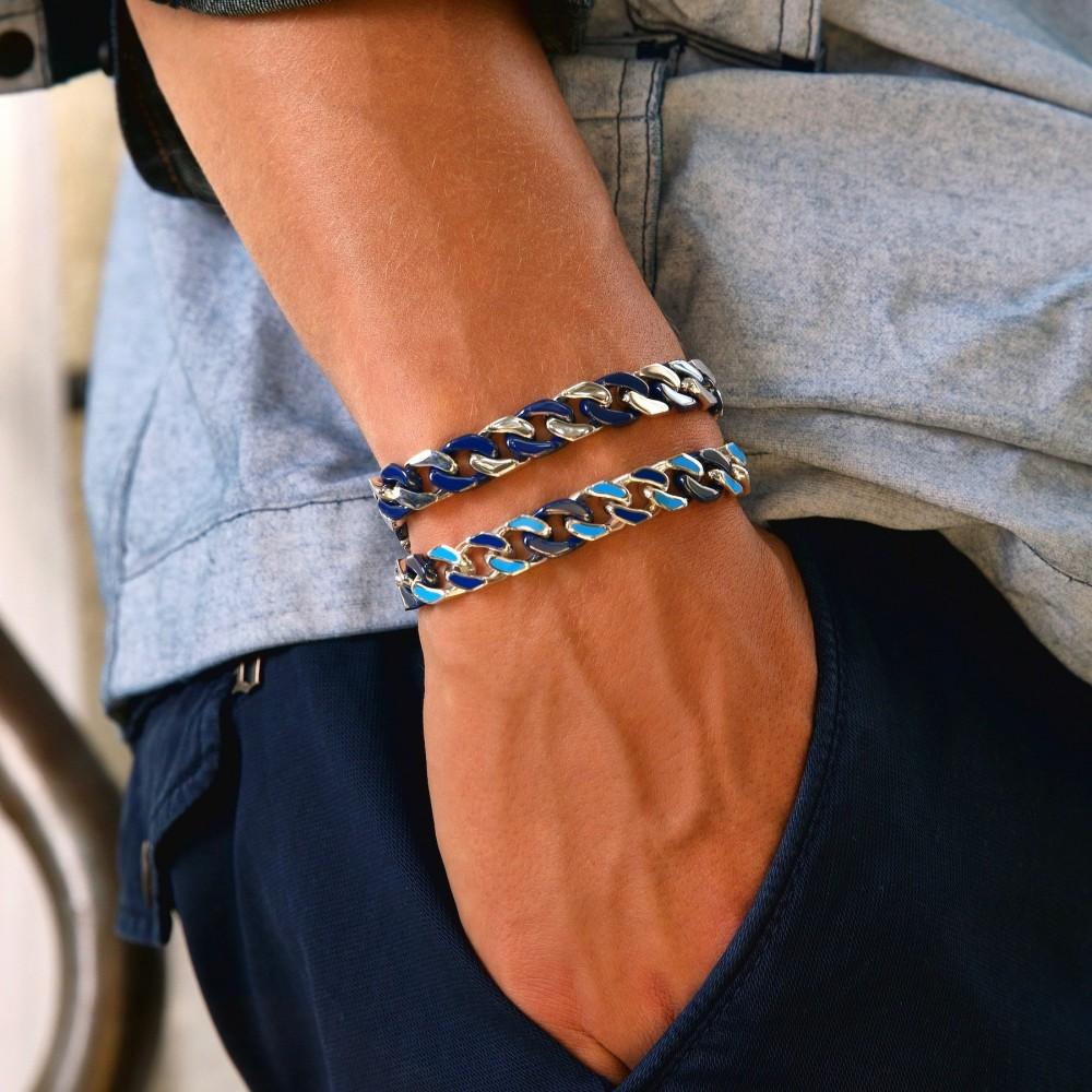 Zancan Bracciale a grumette Zanca in argento e ceramica con maglie smaltate Convenienza