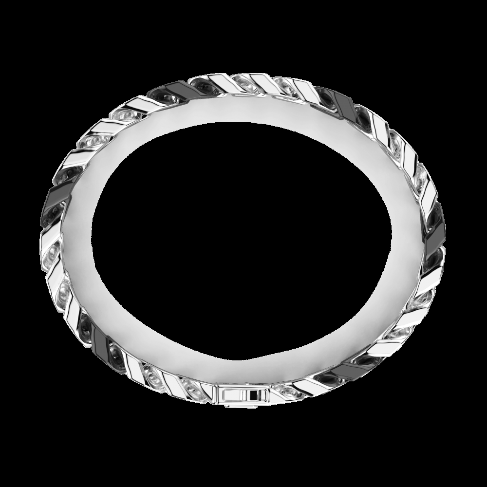 Zancan Bracciale a grumette Zanca in argento e ceramica con maglie smaltate Novità