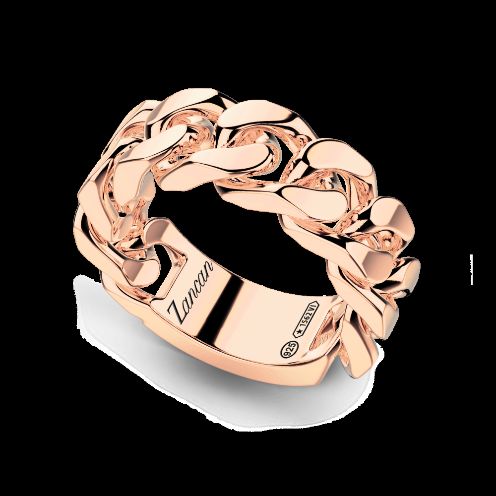 Zancan Anello in argento con groumette Presa