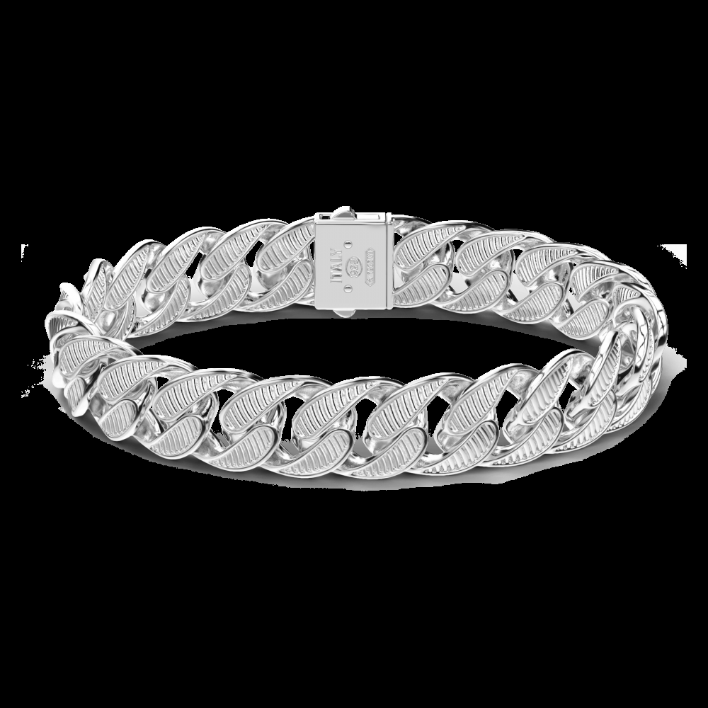 Zancan Bracciale a grumetta Zancan in argento con finitura striata