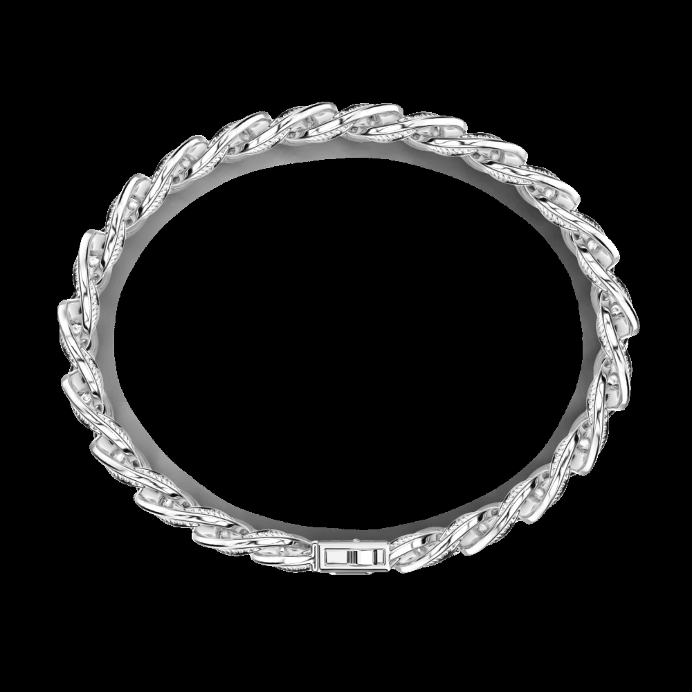 Zancan Bracciale a grumetta Zancan in argento con finitura striata Outlet