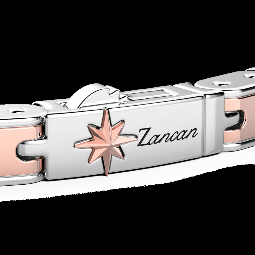 Zancan Bracciale da uomo Zancan in argento e oro rosa Italy