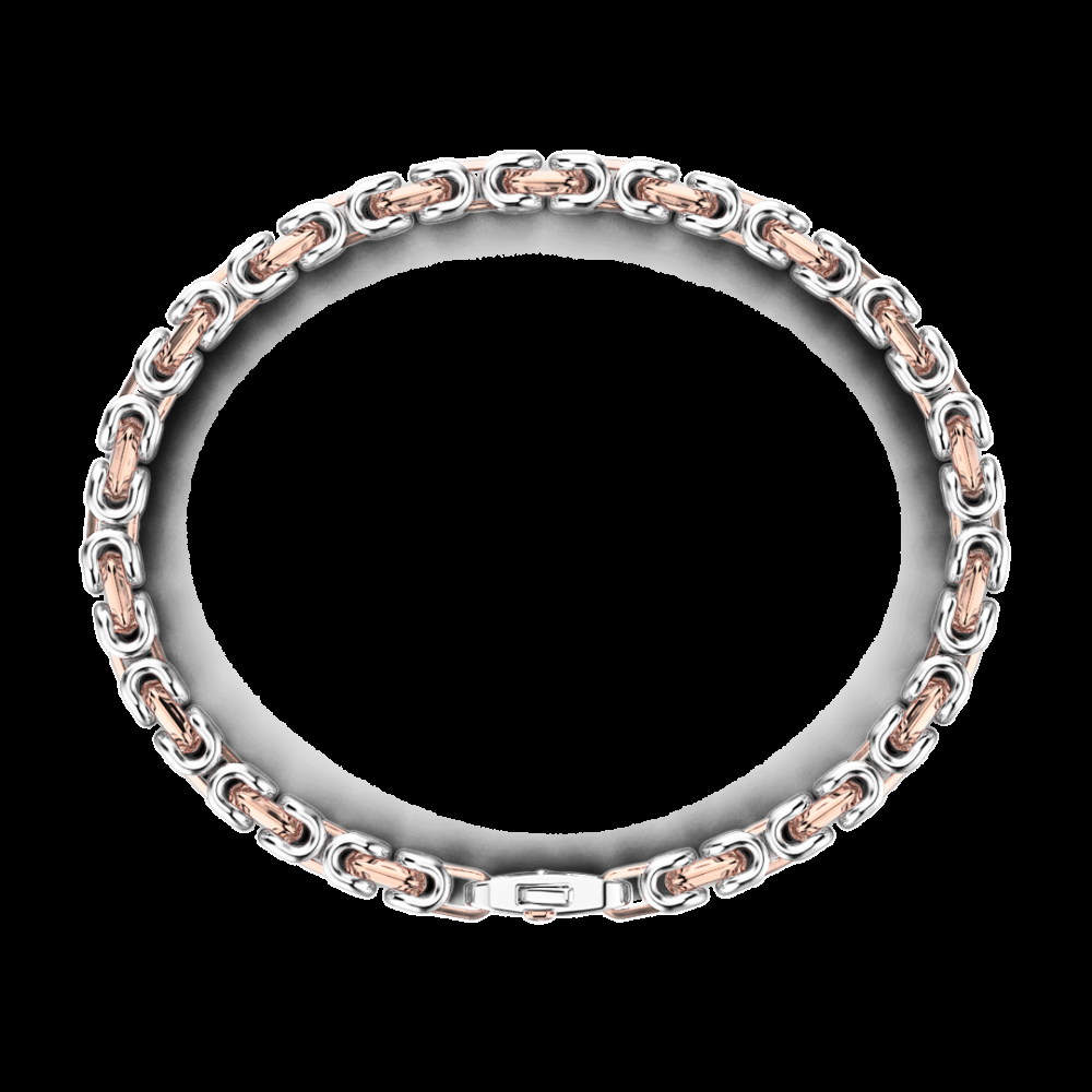 Zancan Bracciale da uomo Zancan catena in argento e oro 18k In Linea