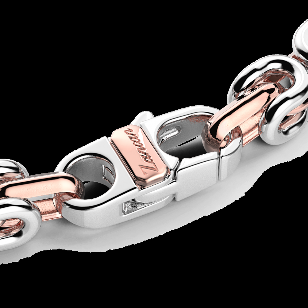 Zancan Bracciale da uomo Zancan catena in argento e oro 18k In Linea
