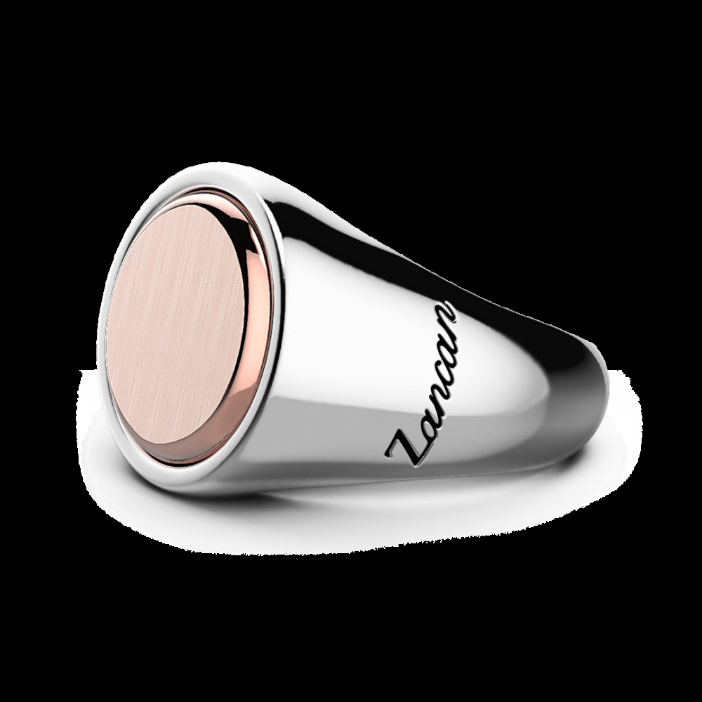 Zancan Anello Zancan circolare in argento e oro rosa Nuovo