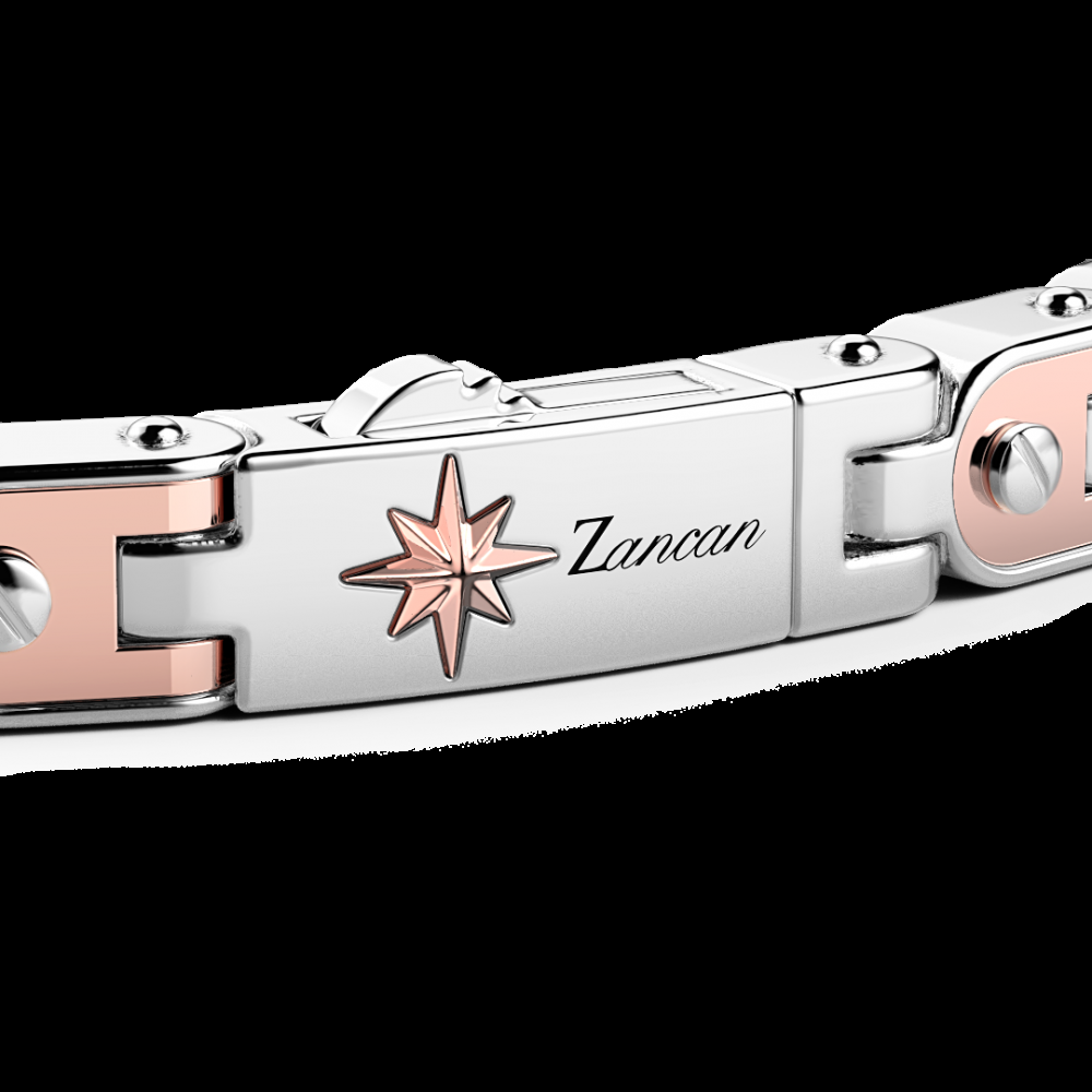 Zancan Bracciale da uomo Zancan in argento e oro rosa Vendita